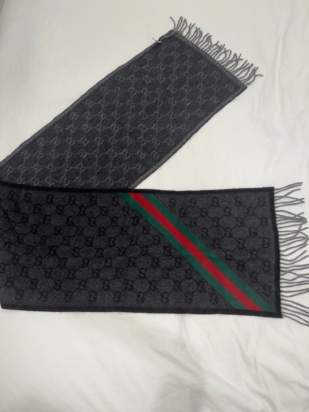 GG wool blend scarf